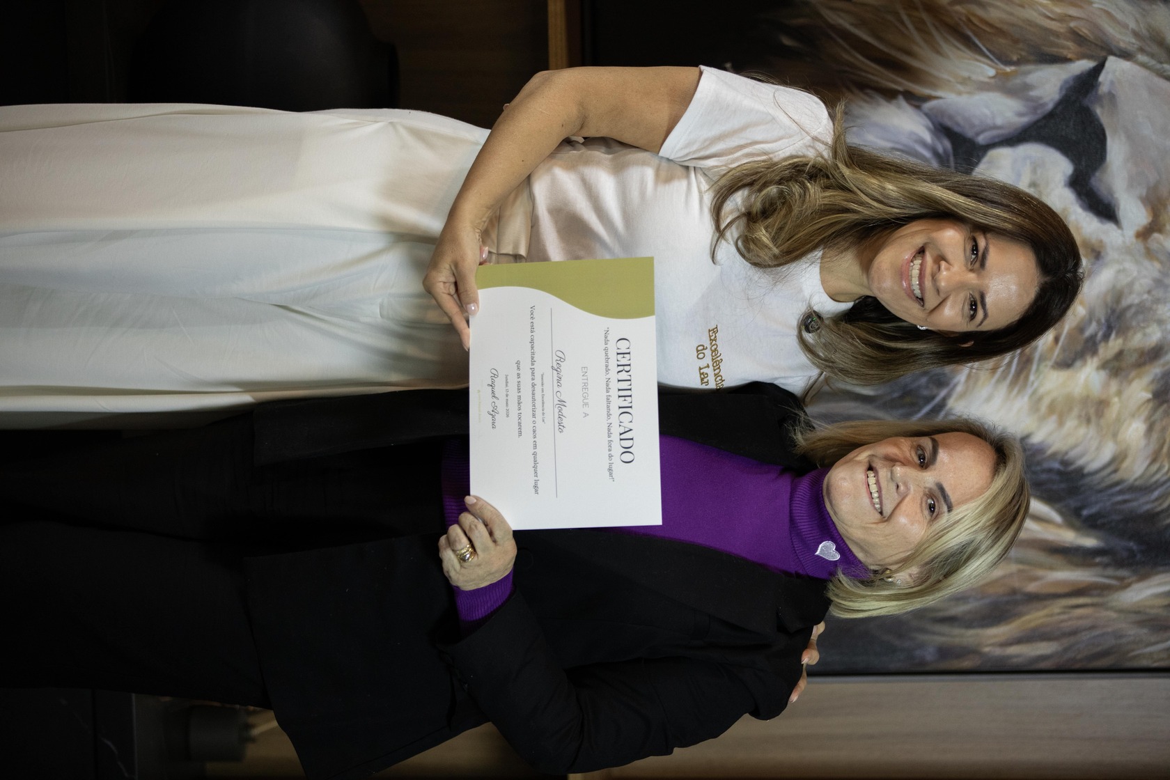 Aluna com certificado Excelência do Lar